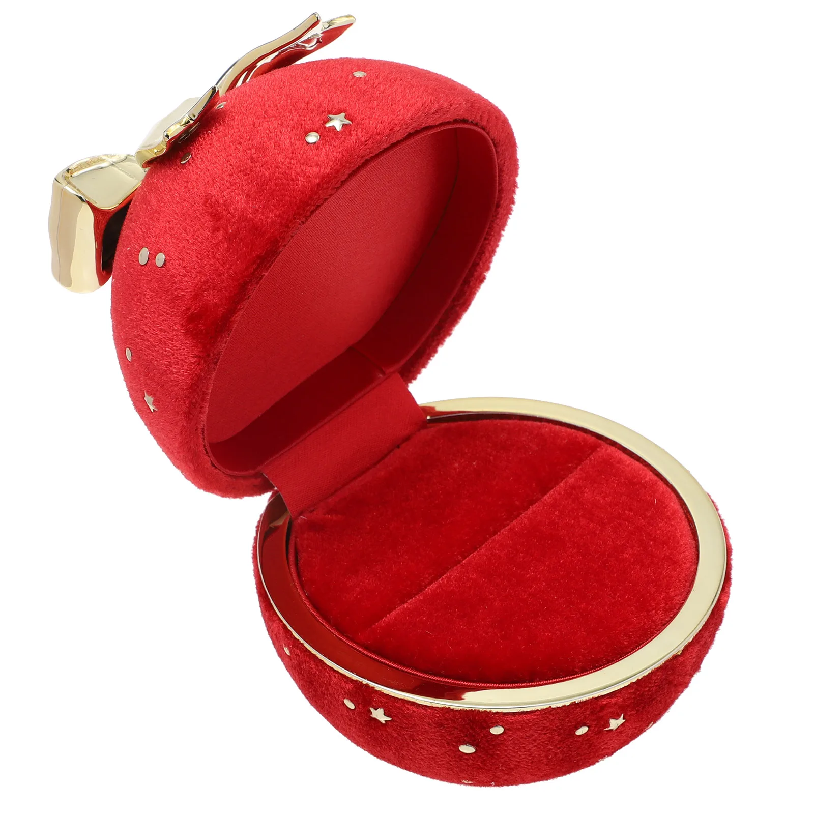 

Luxury Corduroy Jewelry Box Engagement Wedding Proposal Ceremony Small Keepsake Case Soft Lining Lightweight Travel Earring