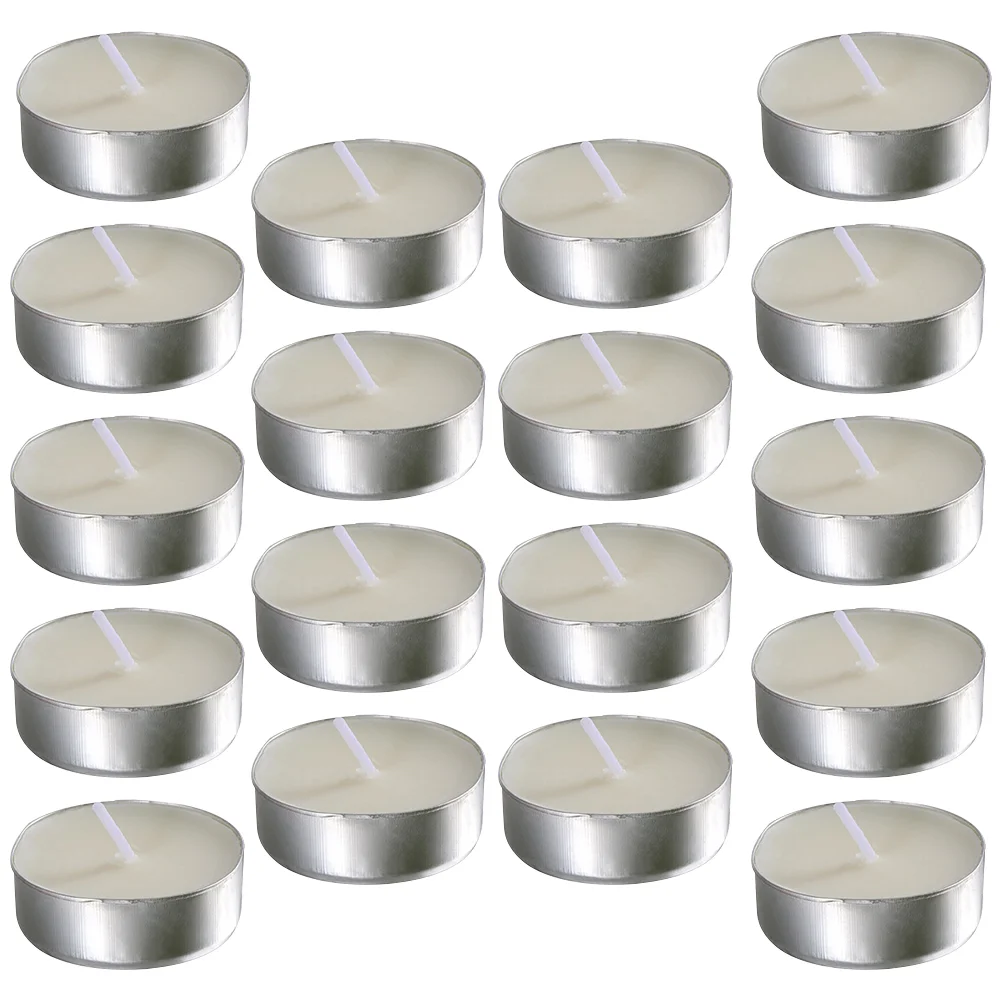 50 szt. Okrągłych Białych Małych Świeczek Tealight Bez Dymu Zapach Waniliowy Dekoracja Domu Romantyczne Świeczki Domowe Okrągłe Świeczki