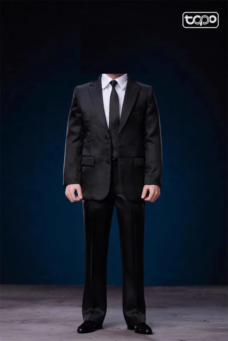 

Topo Studio TP020 1/6 Soldier Black Suit White Shirt Leather Shoes Set Model Toy Fit 12'' Action Figure M05 Body In Stock