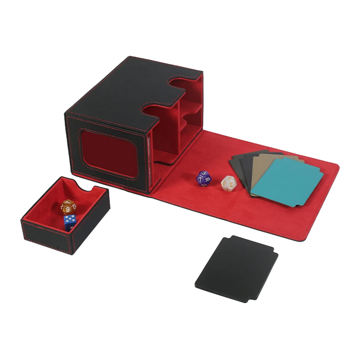 

Card Deck Box Card Display with Dice Tray Deck Box Deck Box red