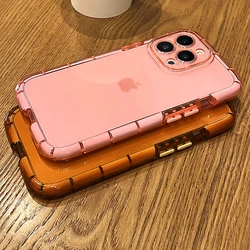 Fashion Transparent Camera Protection Phone Case For iPhone 13 11 12 14 Pro Max XS XR X Shockproof Bumper Soft Clear Back Cover
