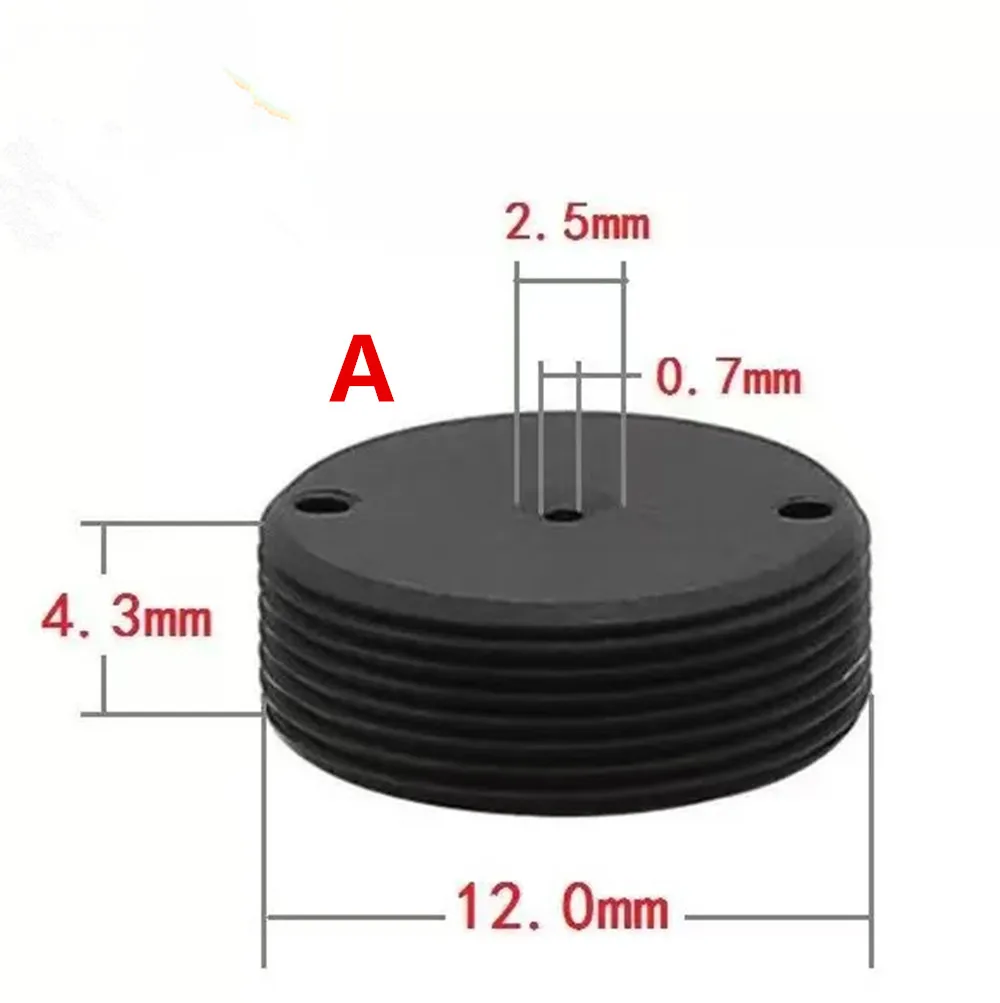 CCTV Board Lens M12 Conical Lens 3.7mm Flat Tube High-Definition Cylindrical Lens Flat M12 Lens Security Monitoring Parts