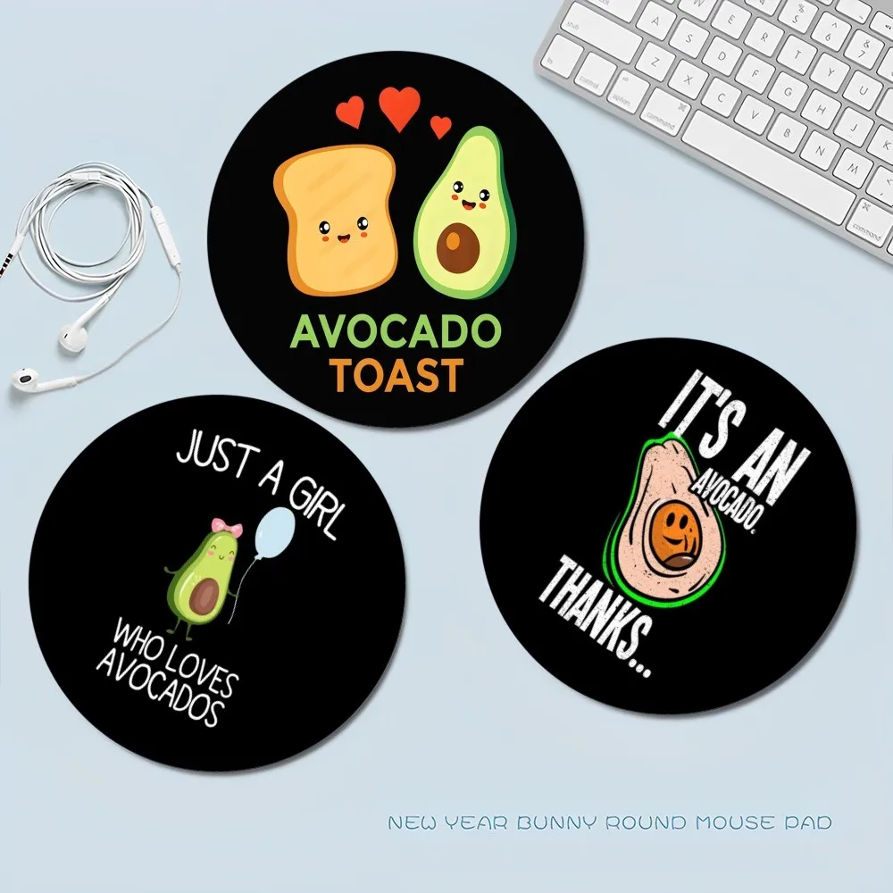 Avocado Mousepad INS Tide Round Keyboard Mat Table Mat Students Cabinet Gamer Desktop Mousepad Cup Mats Deskpad Home Decor