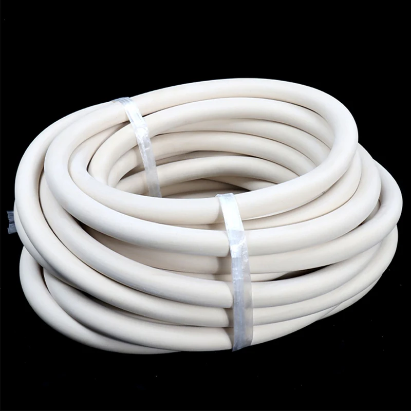 1m/Lot Inner Diameter 3~32mm Vacuum Rubber Hose Milk White High-temperature Resistant Soft Hose High Pressure Chemical Hose