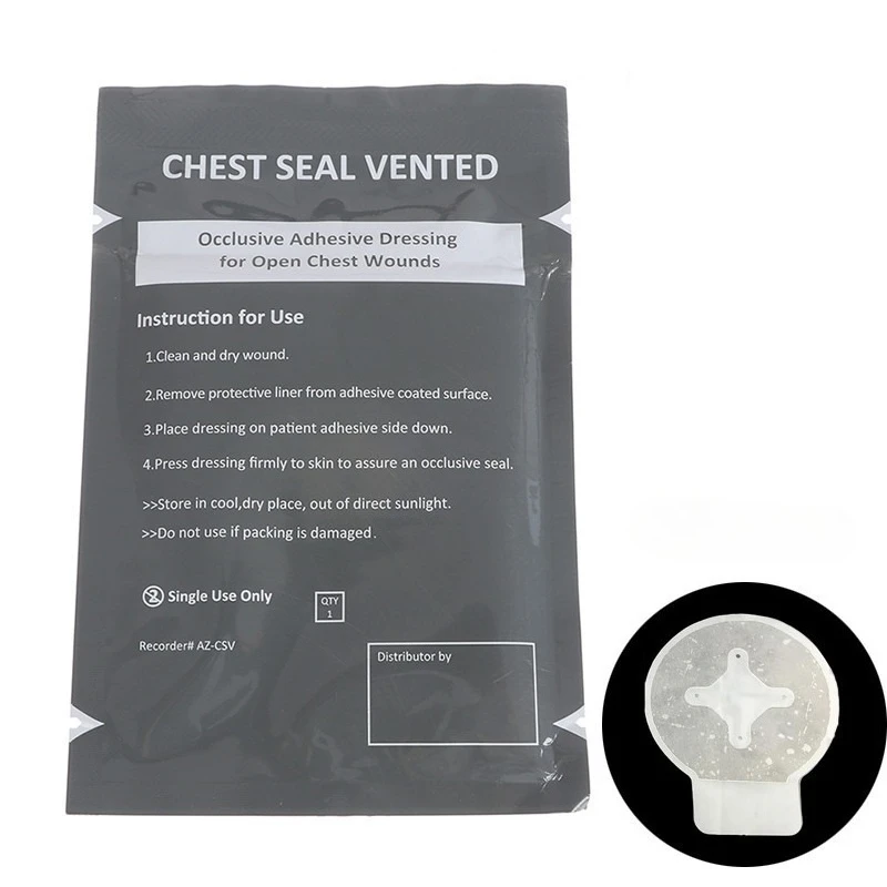 Chest Cavity Sealing Hydrocolloid Dressing Chest Sealing Patch Training Protective Rescue Equipment