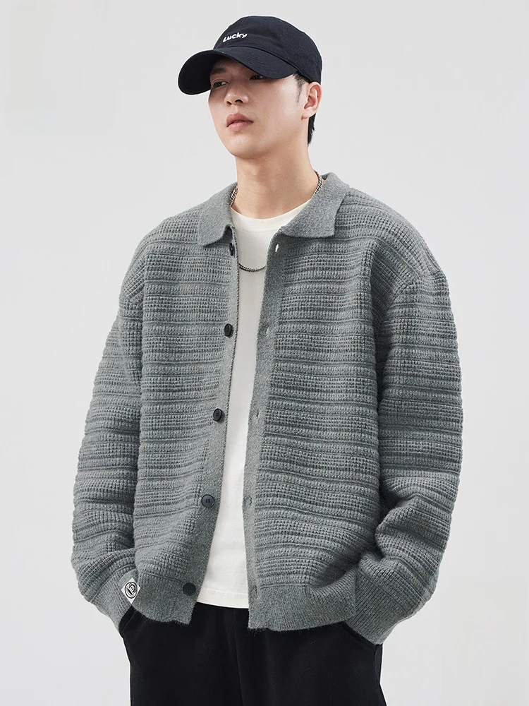 

PaulFrank Lazy Sle Knitted Sweater Men's Loose Open Cardigan Coat Autumn New Arrival Comfortable Breathable Skin-friendly