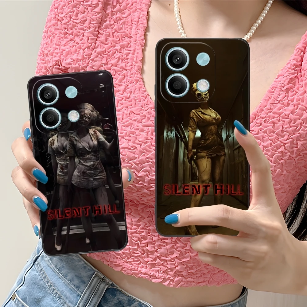 Silent Hill Nurses Mobile Cell Phone Case for Xiaomi Redmi Note 13 12 11 10 9 8 7 6 S A Pro Lite Plus 5G Black Phone Cover Shell