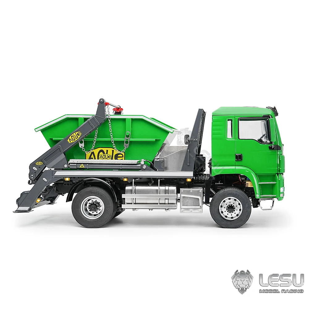 LESU LS-Z0068 1/14 TGS RC Hydraulic Skip Loader Truck 4x4 Scale Model with Functional Hooklift System