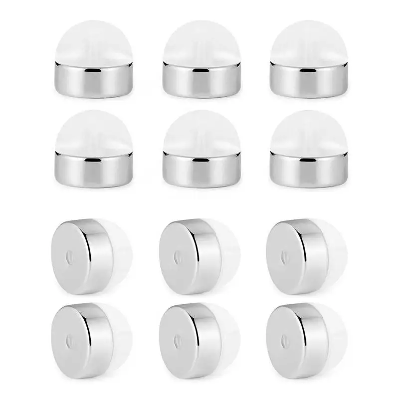 12 Pieces Hamburger Shaped Secure Locking Earring Backs Stopper for Jewelry Dropship