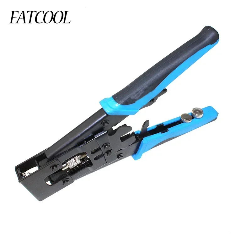 FATCOOL Multifunction RG58 RG59 RG6 F BNC RCA Coax Compression Connector Adjustable Tool Wire Cutter