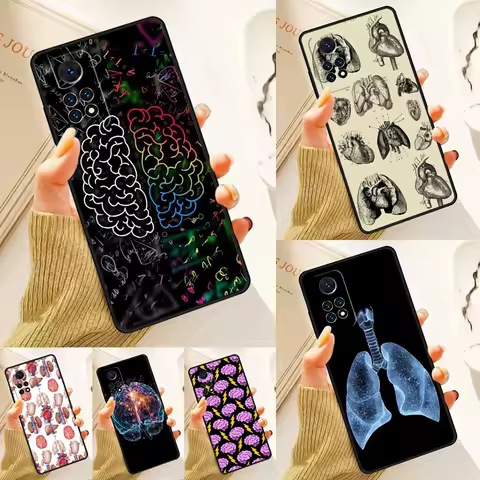 Medical Human Organs Brain Case For Samsung Galaxy S24 Plus S23 S20 S21FE Lite S22 Ultra Note 20 S8 S9 S10 Phone Coque