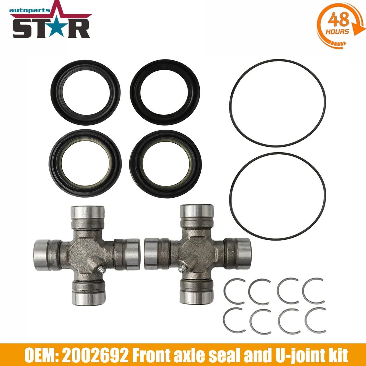 1set Front Axle Shaft U Joint Kit & Knuckle Seal& Hub O-Ring & Dust Seals Kit For Ford F250 F350 F450 F550 For Ford Excursion