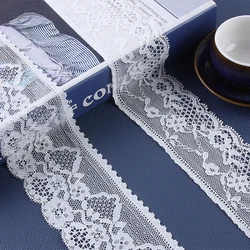 5cm tessuto di pizzo bianco 5 Yards abito da sposa ricamo tessuto pizzo Applique cotone cucito nastro occhiello pizzo Trim di alta qualità