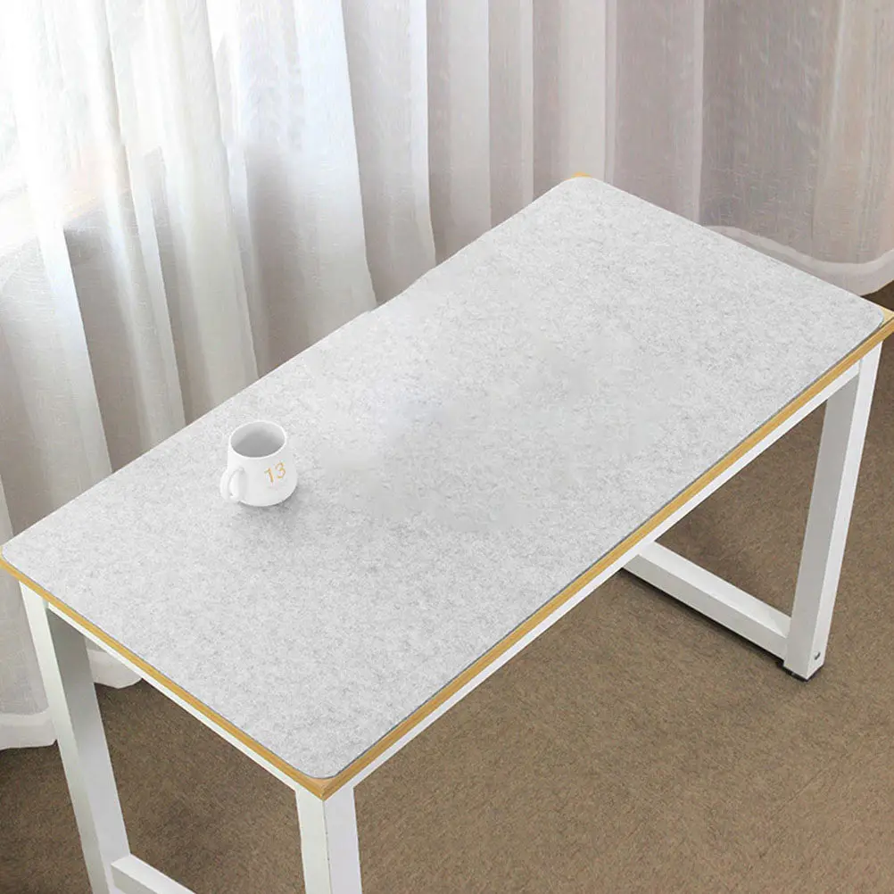 Large Extended Full Desk Mouse Pad Grey Gaming Mouse Mat Smooth Anti-Slip Surface Perfect for Office Home Desk Work Gaming