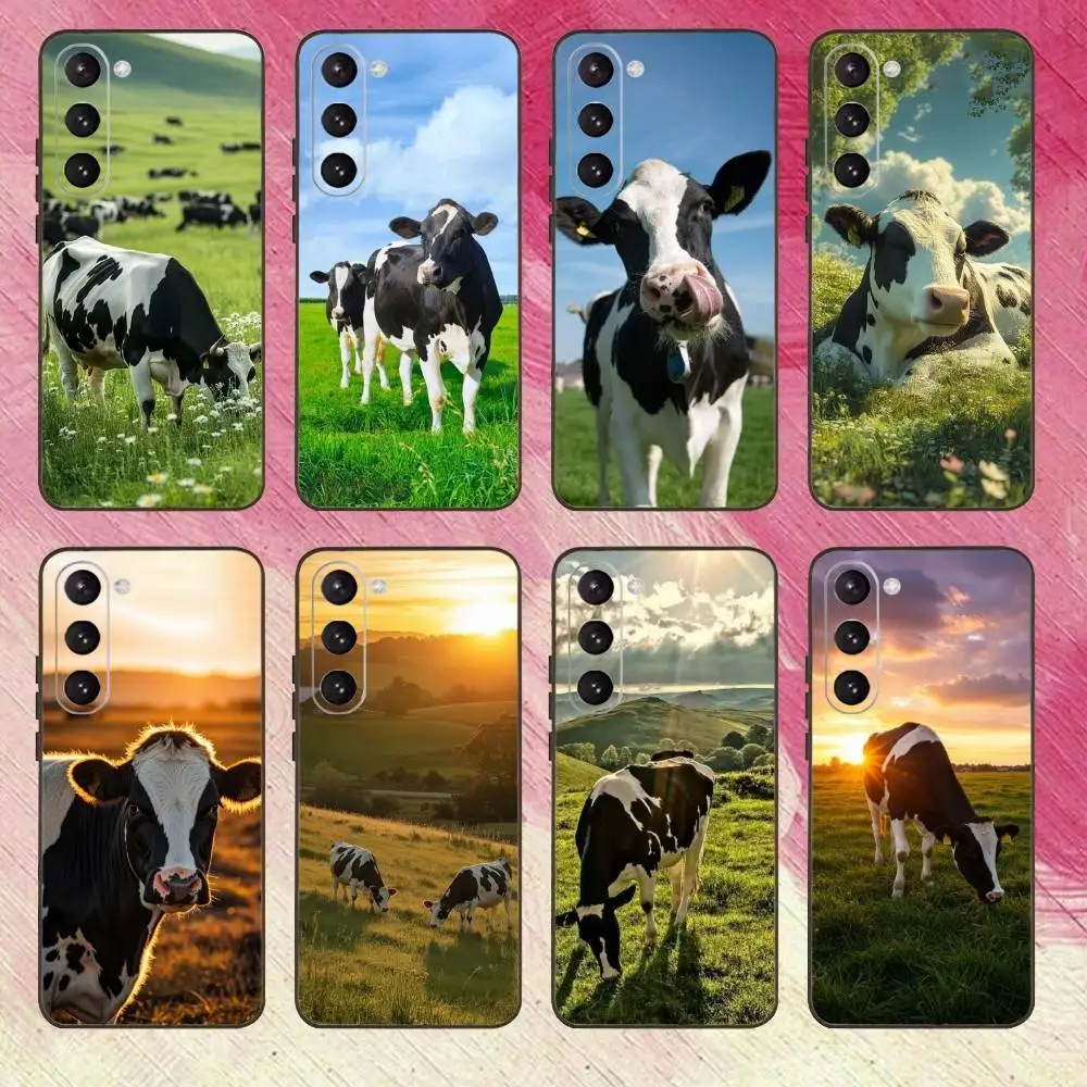 

M-Milk Dairy C-Cow Cows Phone Case For Samsung Galaxy A73,A72,A71,A70,A53,A52,A51,Others Soft Black Cover