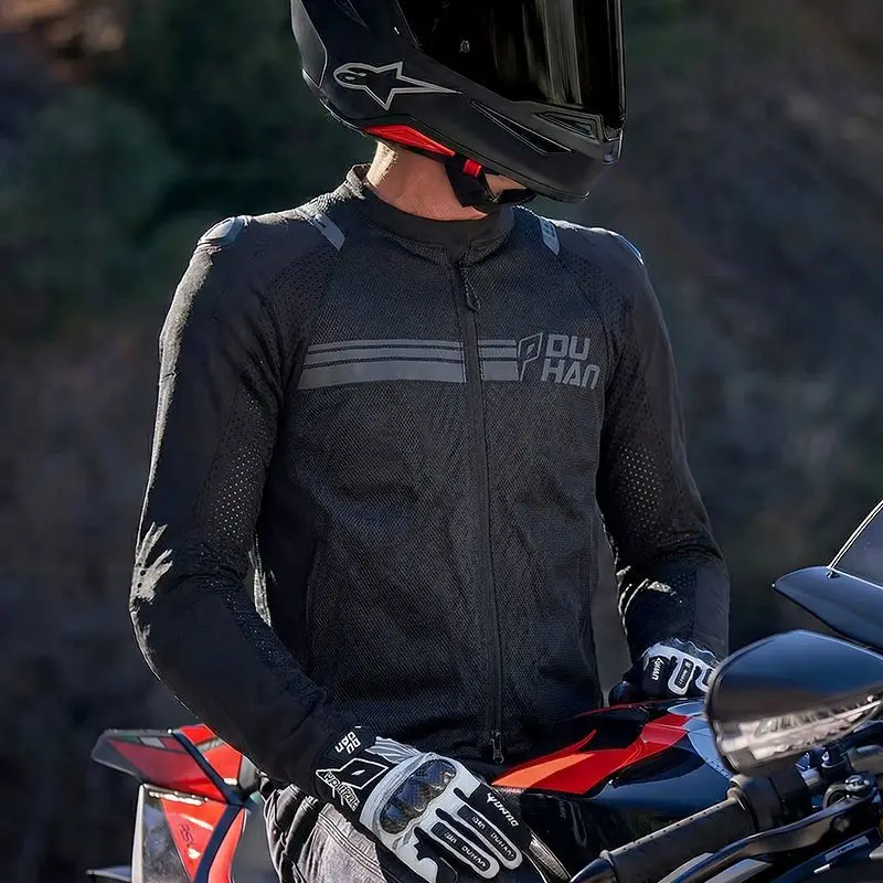 Duhan Motorcycle Riding Suit Summer Lightweight Breathable Men Women Motorcycle Jacket CE2 Protective Racing pants Suit