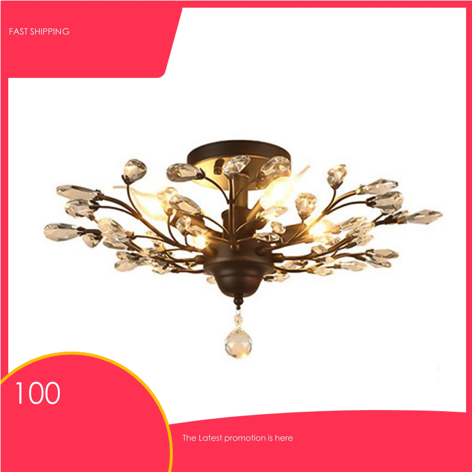 

4/5 Head Crystal Chandeliers Light For Living Rooms Modern Large Tree Branch Ceiling Chandelier Crystal Bedroom Light Chandelier