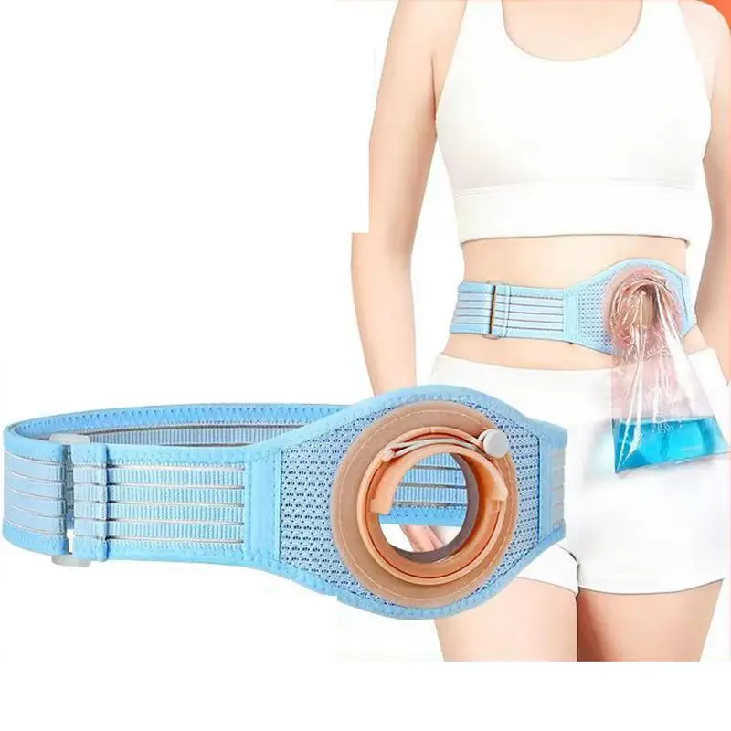 Unisex Ostomy Bag Hernia Belt Waist Stoma Support Abdominal Breathable Bellyband for Colostomy Patients Waist Abdominal