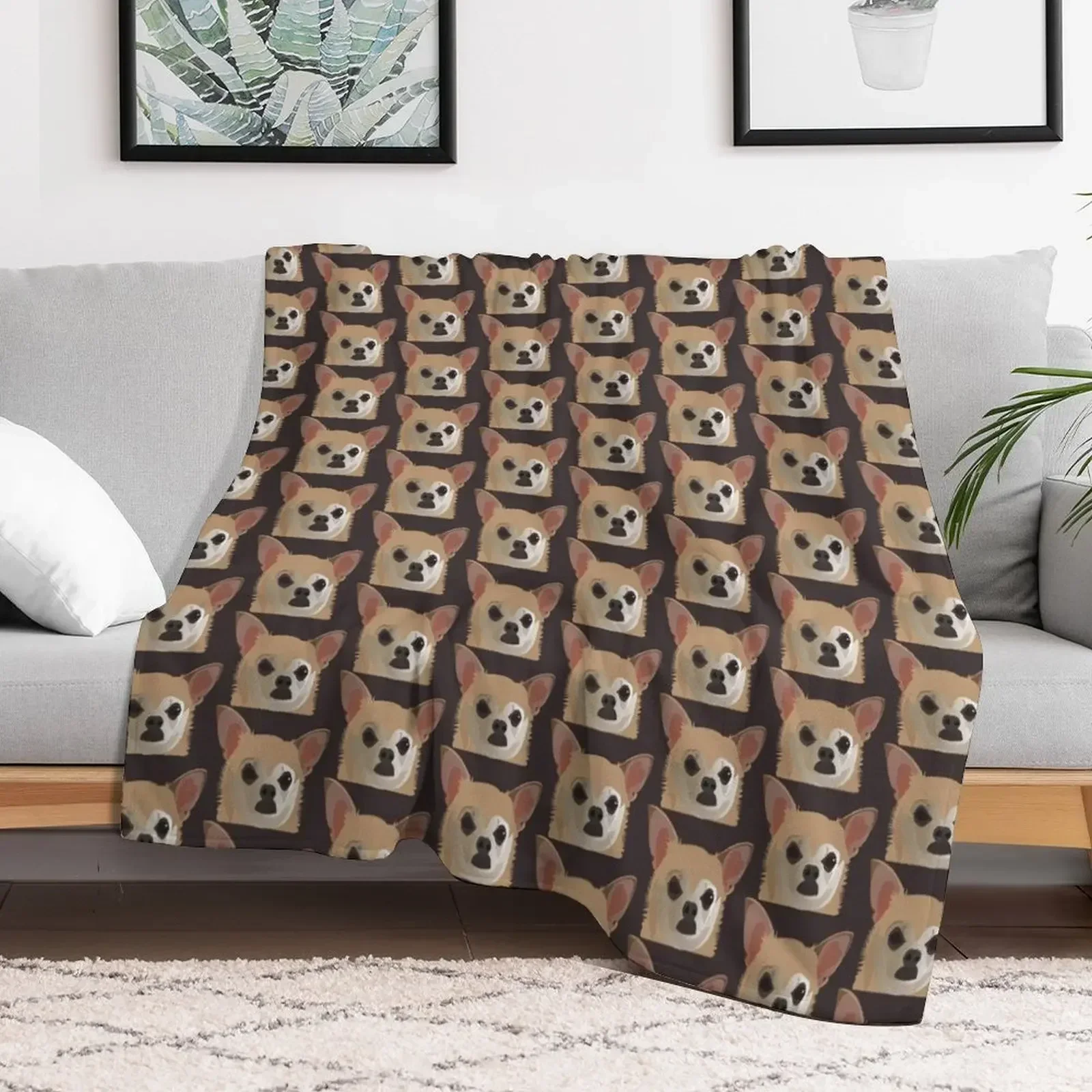 Pouting Chihuahua Throw Blanket Giant Sofa cosplay anime Blankets