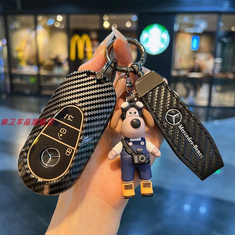 

Car Remote Key Case Cover Shell Fob For Mercedes Benz C E Class W223 W206 C260 C300 S450 S500 S400 Protector Holder Keyless