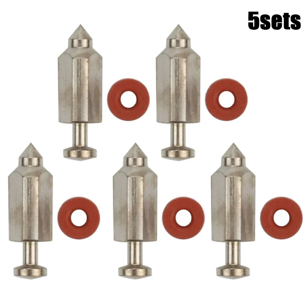 5pcs Carburetor Float Valve Needle Seat Valve Carburetor Kit For 398188 83412 90700 99700 Carburetor Accessrie