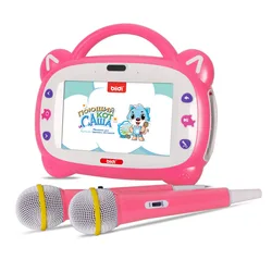 Russo Inglês Crianças Aprendizagem Tablet, Educação Infantil Máquina, 32GB Expansível Txt HD Tela, Karaoke