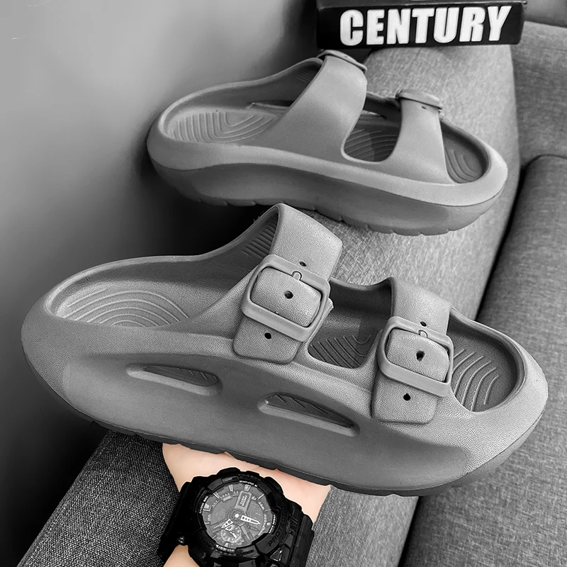 Slippers for Men and Women, Summer New Couple Sandals, Breathable, Lightweight, One-Line Beach Sandals