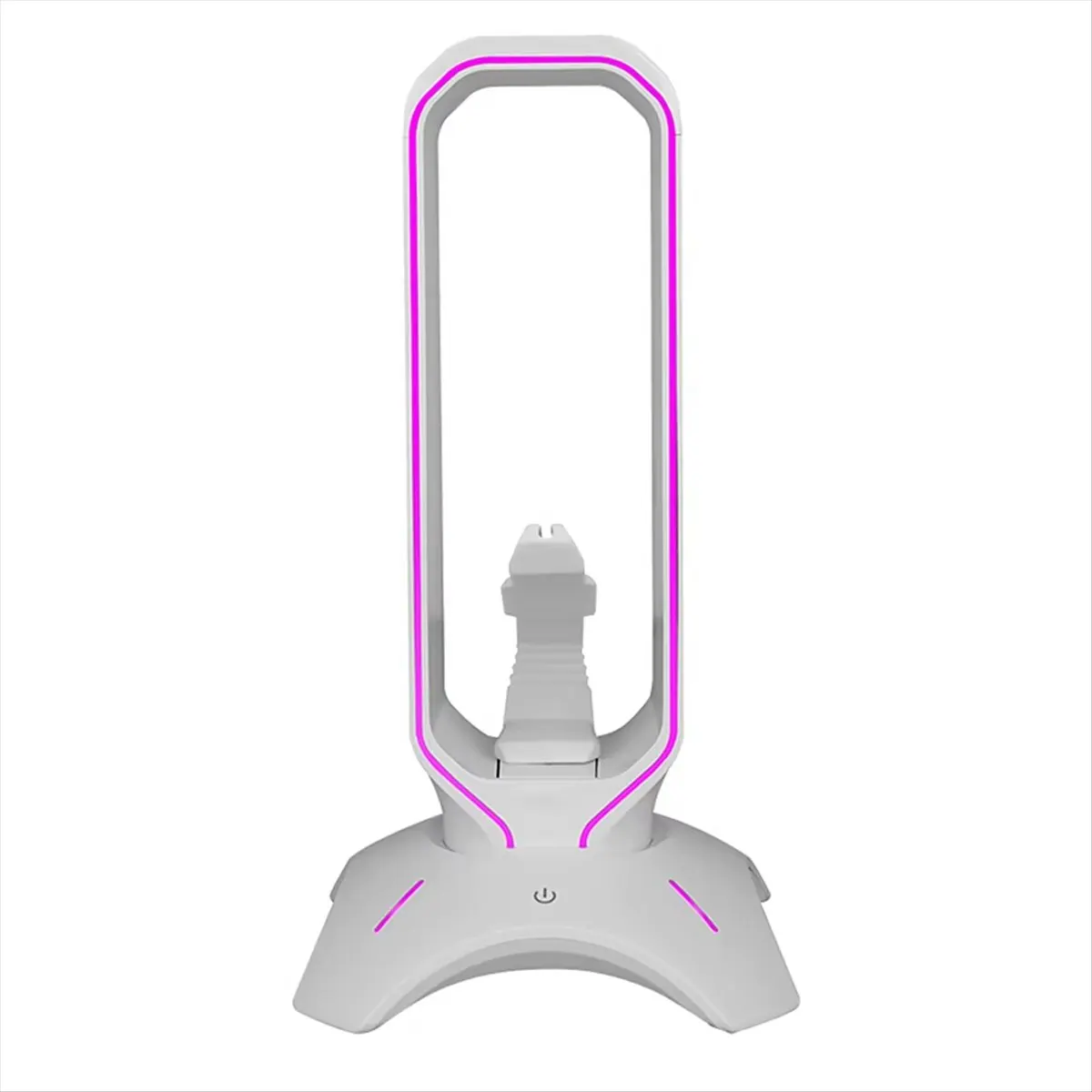 Stable- RGB Gaming Headphone Stand with Mouse Bungee Cord Holder over-Ear Headset Holder Headphone Shelf for Desk Display White view 5