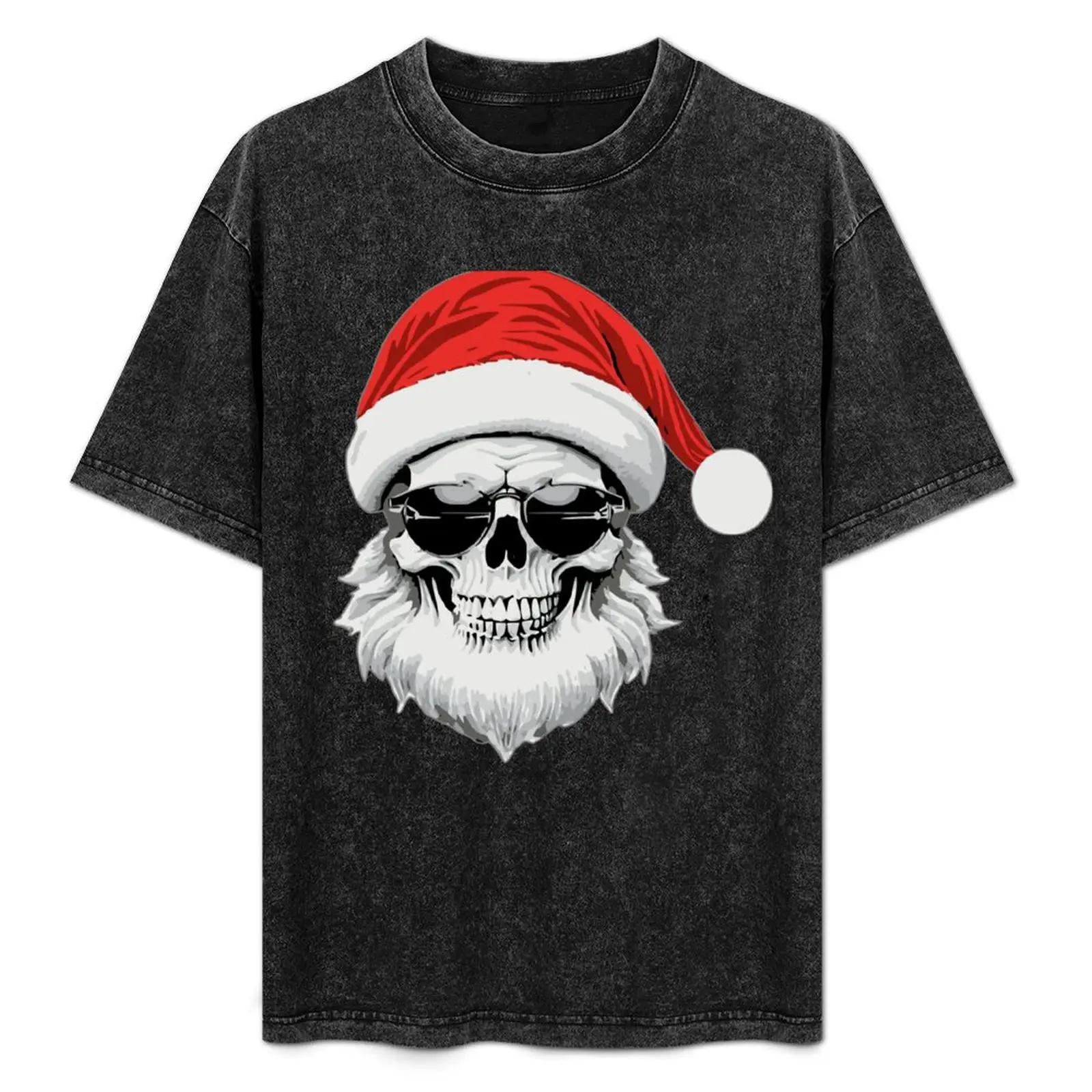 

Skull Santa Clause Wearing Sunglasses T-Shirt sweat cute tops oversizeds sublime anime shirts men