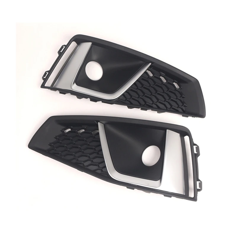 Front Grille Fog Light Frame Fog Light Grille Cover For  A4 B9 S-LINE S4 2018-2020