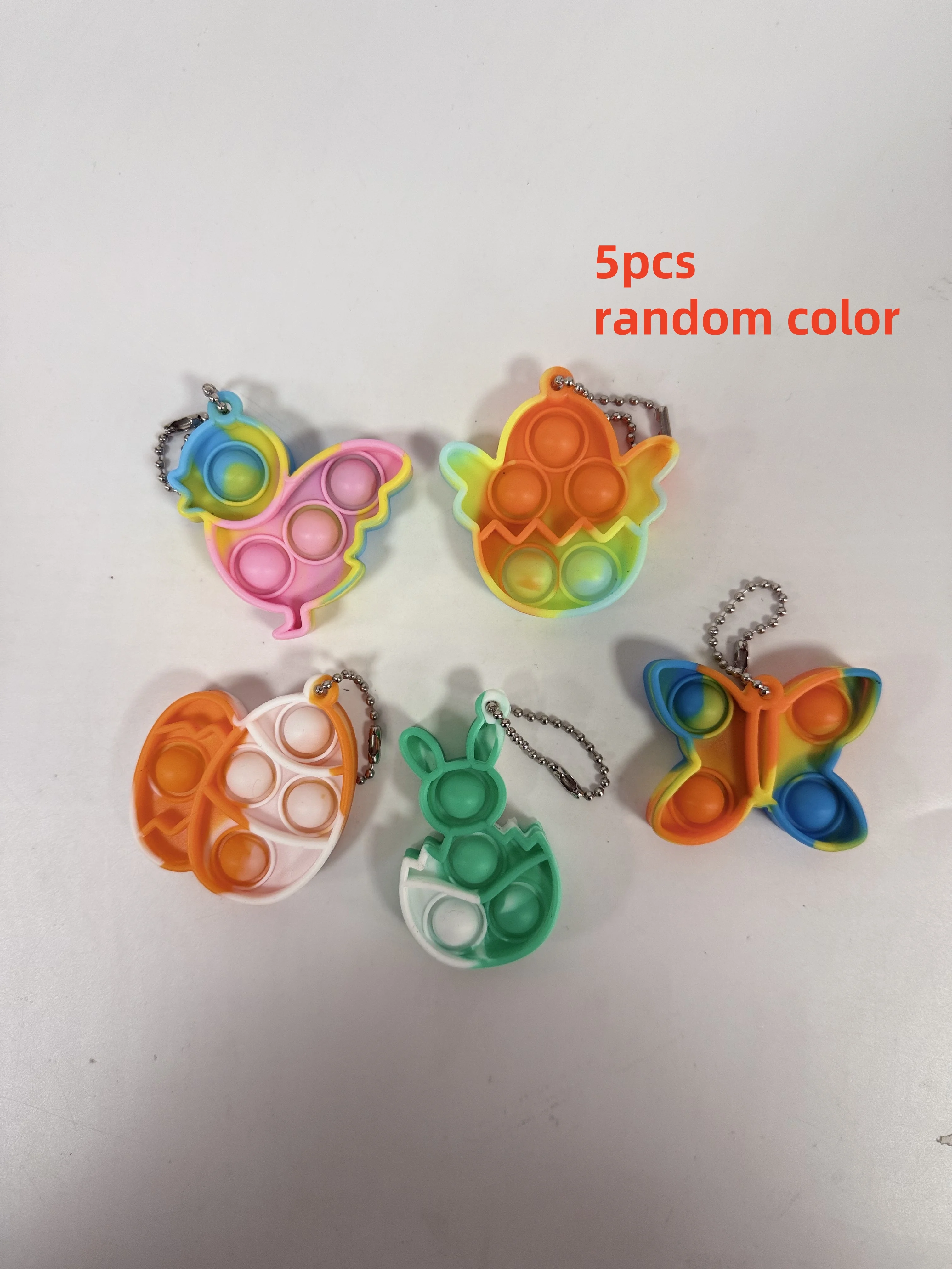 Mini portachiavi Pop Fidget Toys per bambini, regali per bomboniere natalizie