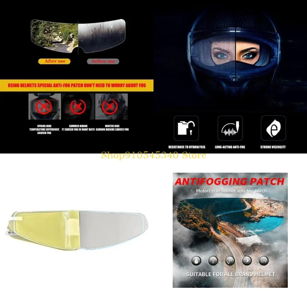 

U2JA Fog Prevention Film for FF908 Motorcycle Helmets Visors TPU Film Guarantees Optimal Visibility and Enhanced Safety
