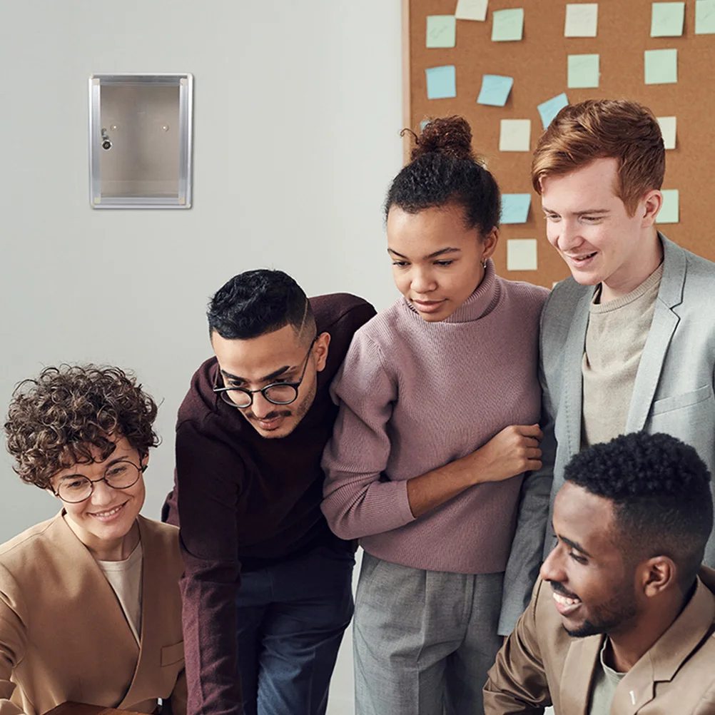 

2pcs Transparent Mailbox Metal Wall Mounted Suggestion Box Lock Classroom Public Place Use Ballot Box Complaint Safe