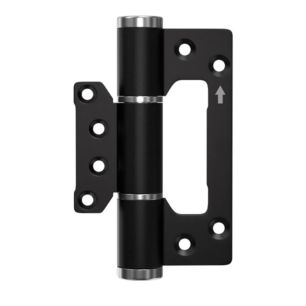 Invisible Hydraulic Door Hinge With Adjustable Closing Speed For Heavy Wooden And Metal Doors Black Aluminum Alloy
