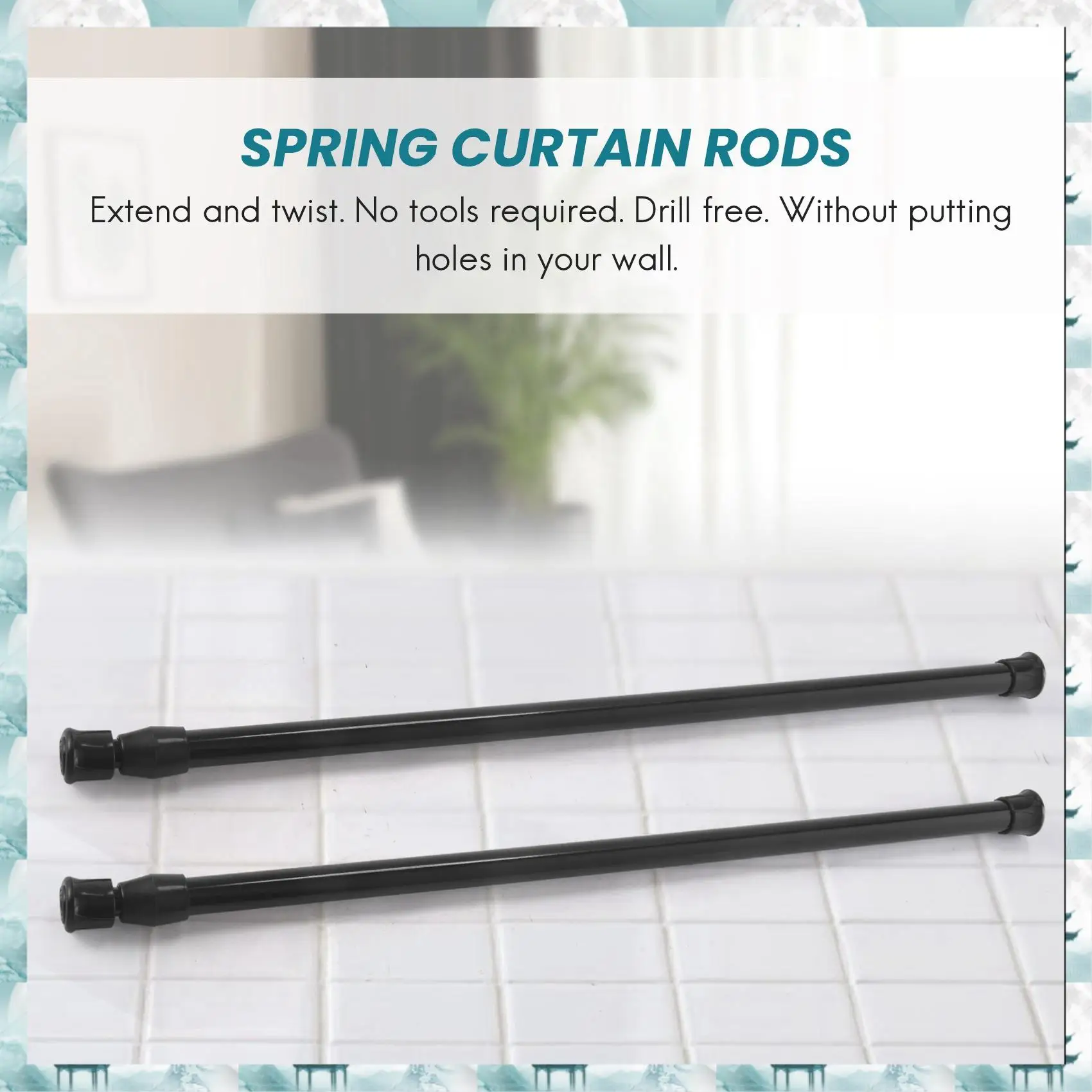 

Caci 3 шт. пружинные карнизы для штор от 16 до 28 дюймов натяжной стержень пружинный карниз регулируемый карниз для штор расширяемый карниз для штор