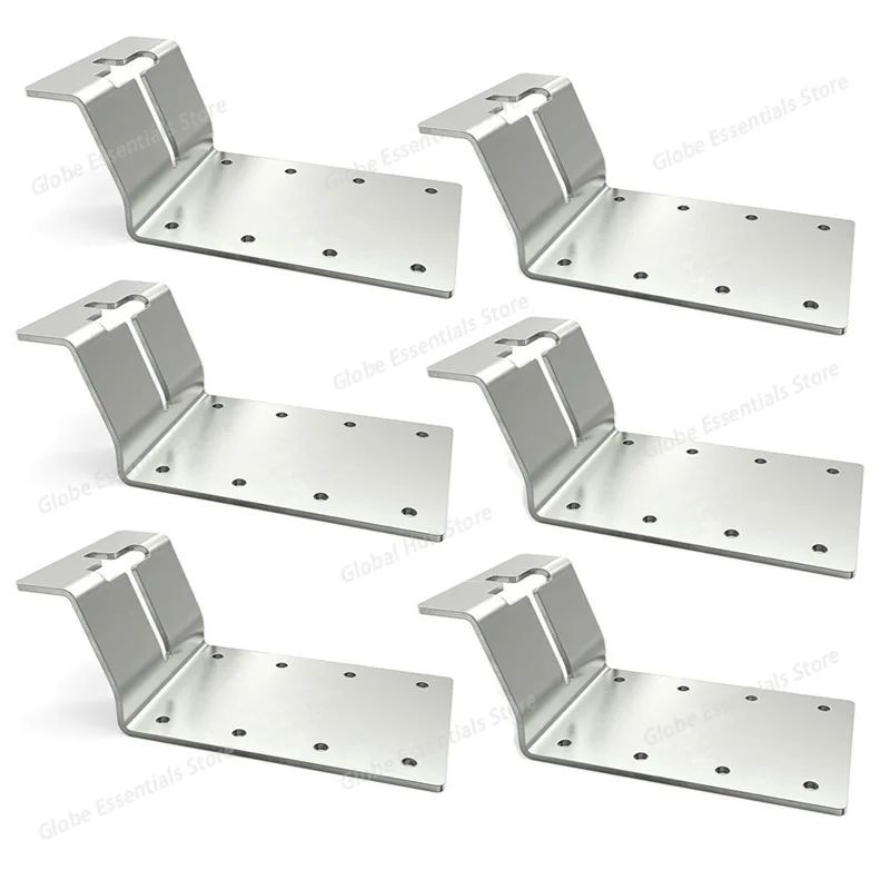 6PCS T Post Bracket Heavy Duty Metal Mounting Brackets for Mounting Signs Fence Plywood Mailbox Birdhouse Mounting Gardening