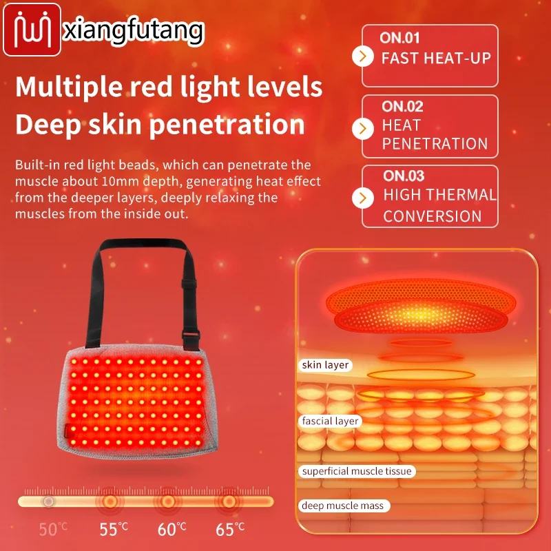 حزام الخصر المضغوط الساخن للعلاج بالضوء الأحمر - العناية بالرحم وتخفيف آلام الفترة والدورة الدموية يجب أن يكون للنساء للحفاظ على الدفء #5