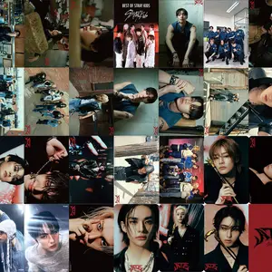 StrayKids Kpop Cartão LOMO, Felix Lee Yong-Bok Cartão da foto, Cartão de impressão Set, Coleção Fan, 55Pcs por conjunto 8 principais vendas bolsa do gato felix - №3