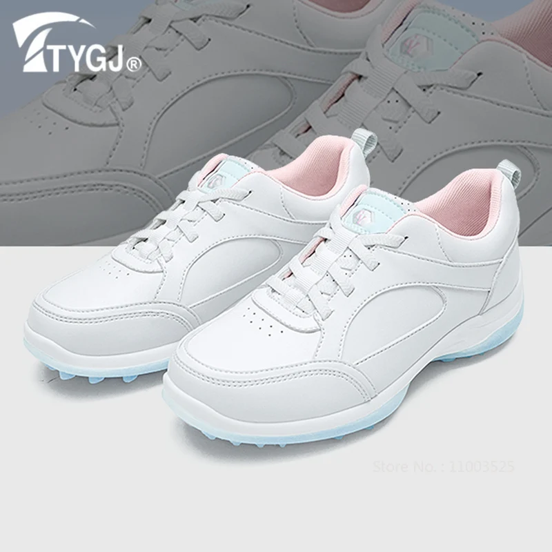 TTYGJ Ladies Breathable Non Slip Golf Sneakers Women Waterproof Lightweight Shoes Female Lace-up Sport Shoes Golf Training