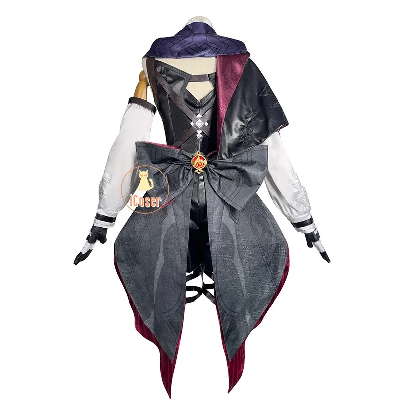 Lyney Cosplay Costume Wig Genshin Impact Uniform Fontaine Magician Hat Stickers 3D Printed Accessories Halloween Party Women Men