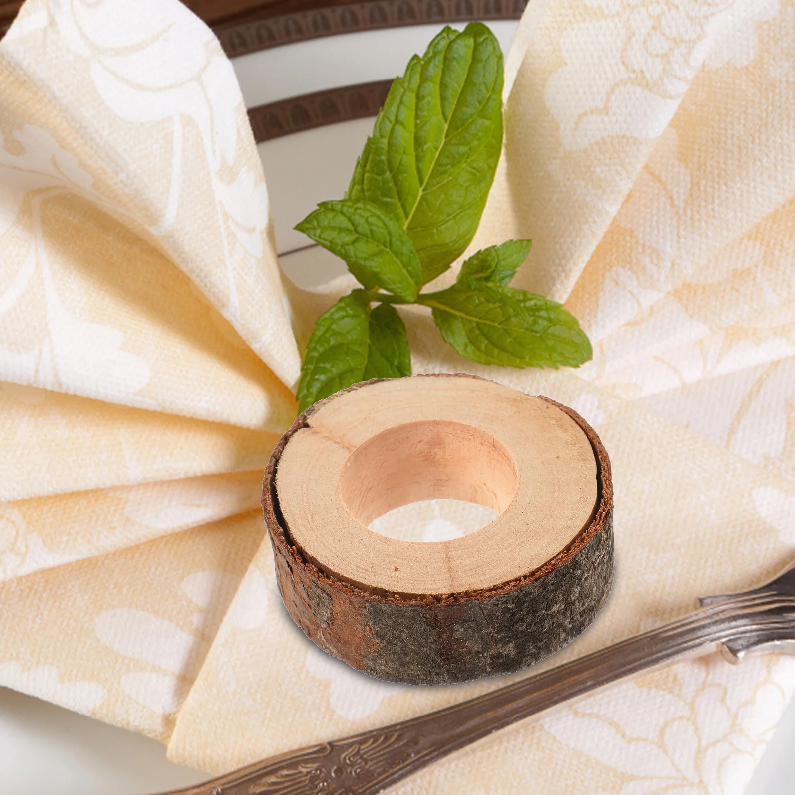 

10pcs Wooden Napkin Ring Natural Unfinished Circle Wood Pendants For Wedding Party Hotel Table Diy Craft Projects Handicraft