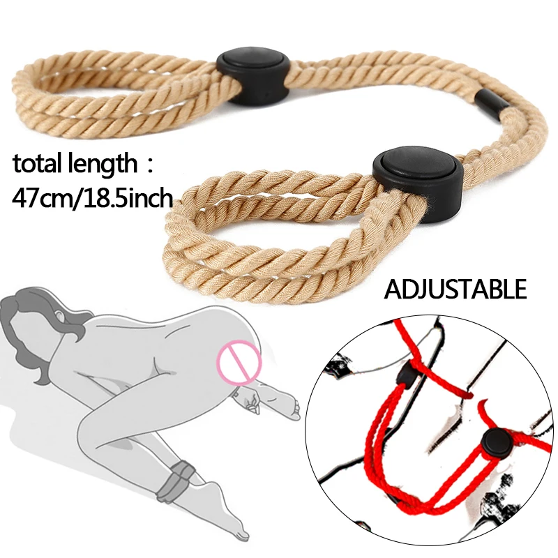 

Rope Handcuffs Adjustable SM Restraints Erotic Self Bondage Slave Esposas Fantasía BDSM Cuffs Adult Sex Toy Fetish Hand Shackles