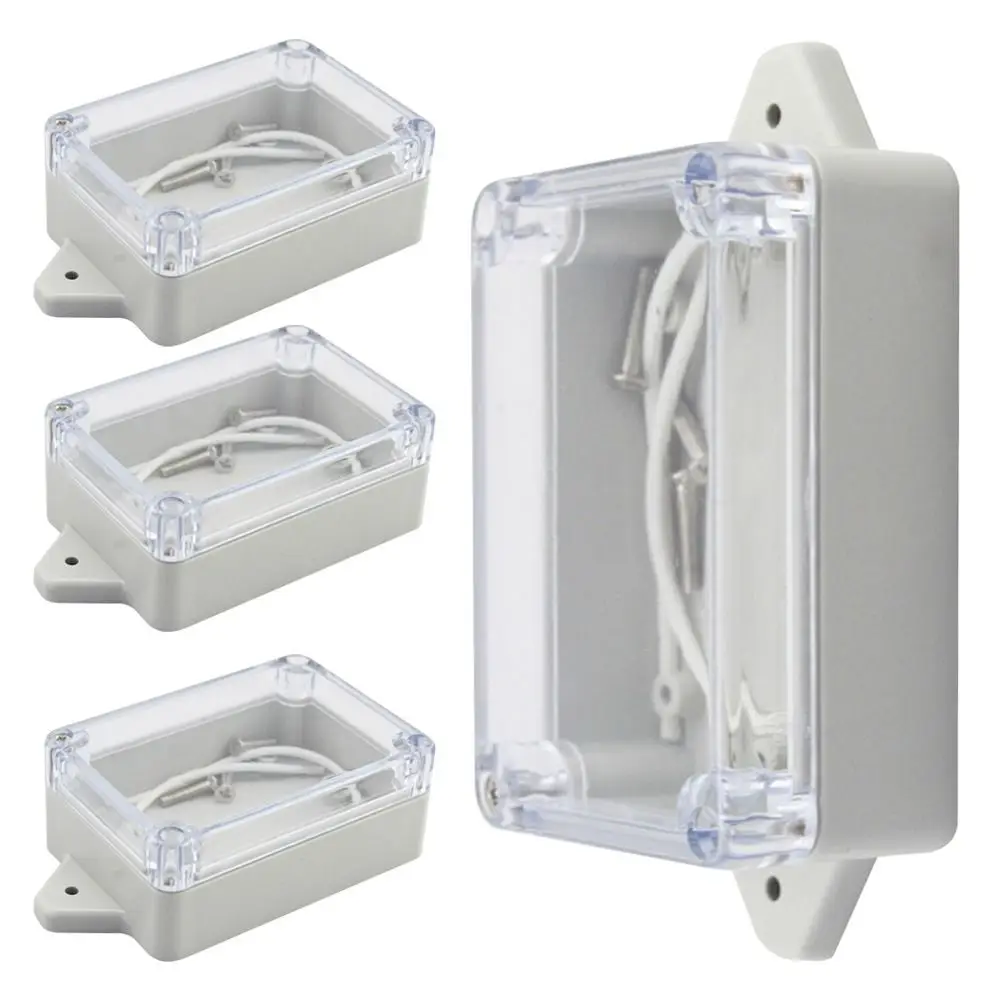 Waterproof Plastic Junction Box Transparent Cover Enclosure Electronic Instrument Housing Case Electrical Project