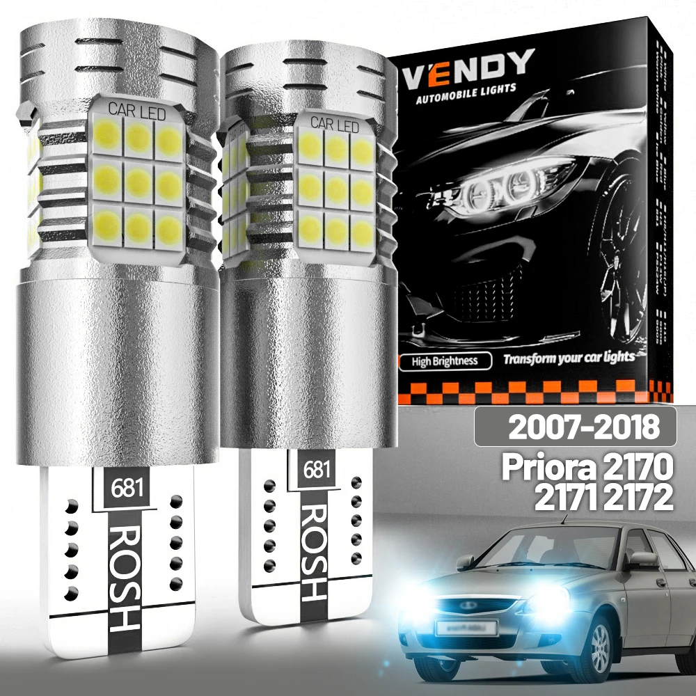 2pcs LED Parking Light For Lada Priora 2170 2171 2172 2007-2018 Clearance Lamp 2009 2010 2011 2012 2013 2014 Canbus Accessories