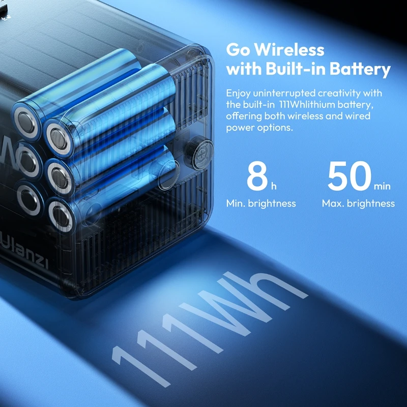 Ulanzi ML100Bi ML100RGB 100 Вт COB Видеолампа 2700–6500 К Двухцветная 360° °   Комплект светодиодов для фотостудии RGB CRI 95+ для прямой трансляции