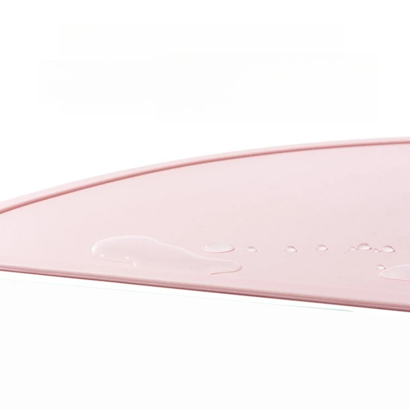 Half circle dining mat silicone pet dining mat anti slip foldable large anti slip waterproof anti overflow tray mat