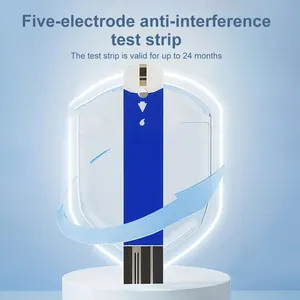 Blutzuckermesser, Diabetes -Test -Kit, Lancet -Maschine, Zuckermesser, Glukometer, 50 Teststreifen, 5s, Datteln schnell erhalten 8 Hauptverkaufssensorglykämie -Geräte - №3