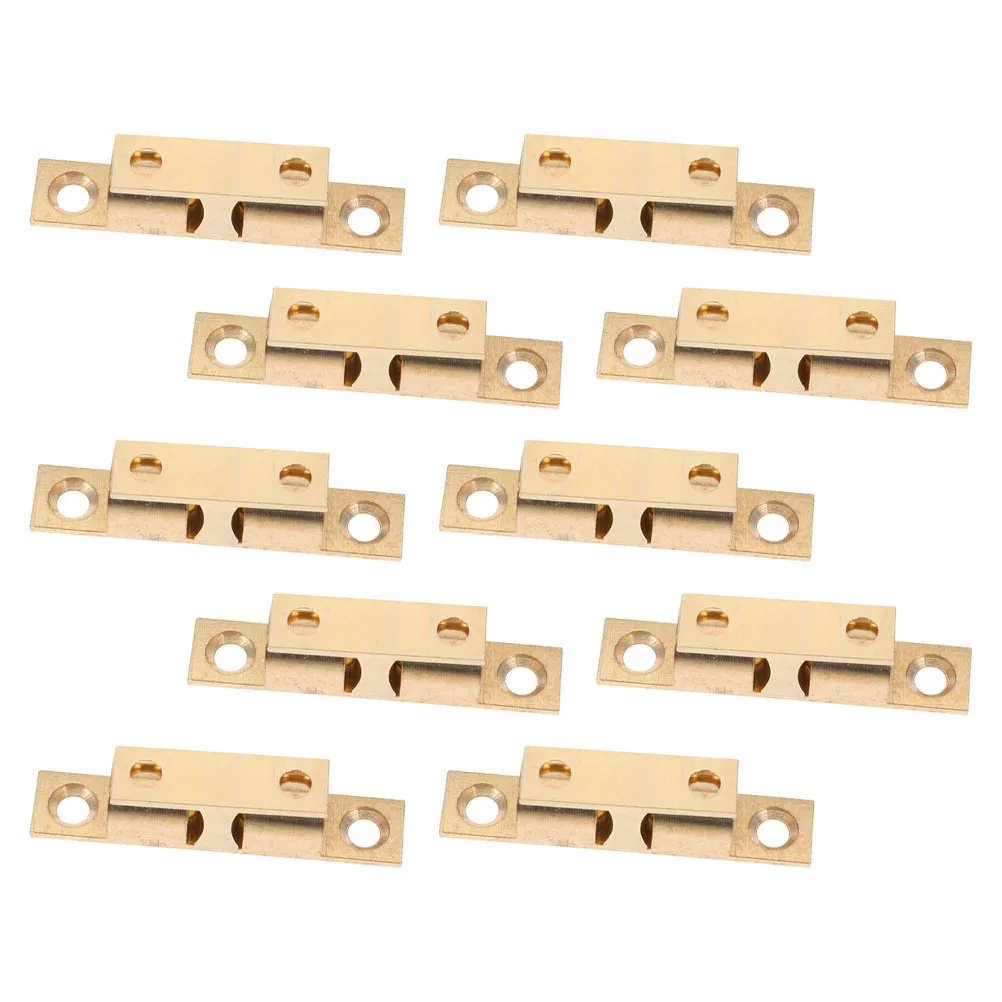 

10Pcs Magnetic Cabinet Latches Brass Door Catch Silent Closing for Kitchens Wardrobes Storage Spaces Magnetic Cabinet Latches