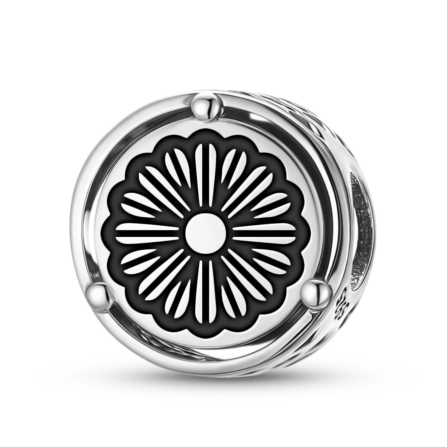 

925 Sterling Silver Flowers Daisy Charm Fit Original Bracelet Diy Jewelry Accessories Family Bead
