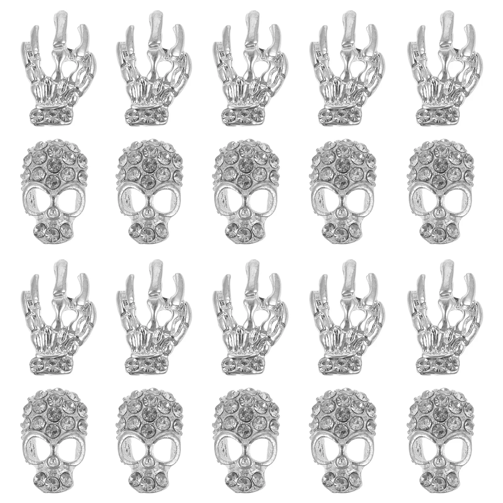 40 قطعة من معجون فني أظافر الجمجمة سهل الاستخدام لإزالة الشارات وملصقات ديكور المجوهرات وملصقات الأظافر وديكور الهاتف المحمول #3